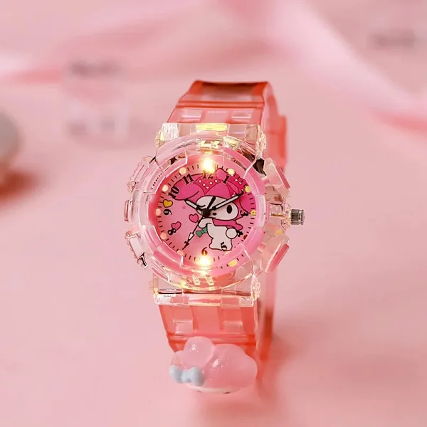 Sanrio Luminescence Cinnamoroll Kuromi 3D-kuvioinen lasten rannekello Söpö rannekello Sarjakuva joulu rannehihna lasten lahja (FMY)[C]