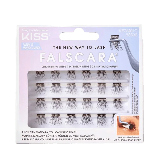 Kiss Falscara false wispies Lösögonfransar & färgning Unisex Svart 20 wisps