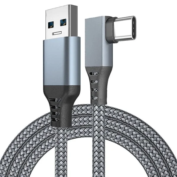 Link-kabel til Oculus Quest 2 Hurtig opladning og dataoverførsel USB C 3.2 Gen1 5Gbps PD Overførsels- og opladningskabel VR Headset Link-kabel Grå 5M