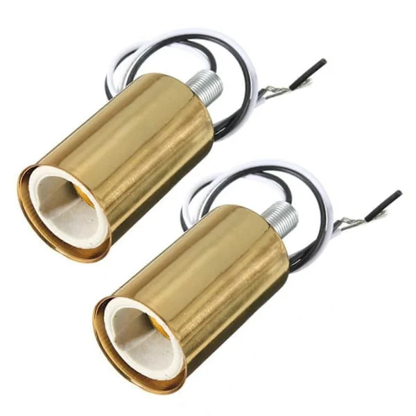 2X E14 Lampeholder Lampesokkel Sokkeladapter Holder Taklampebase