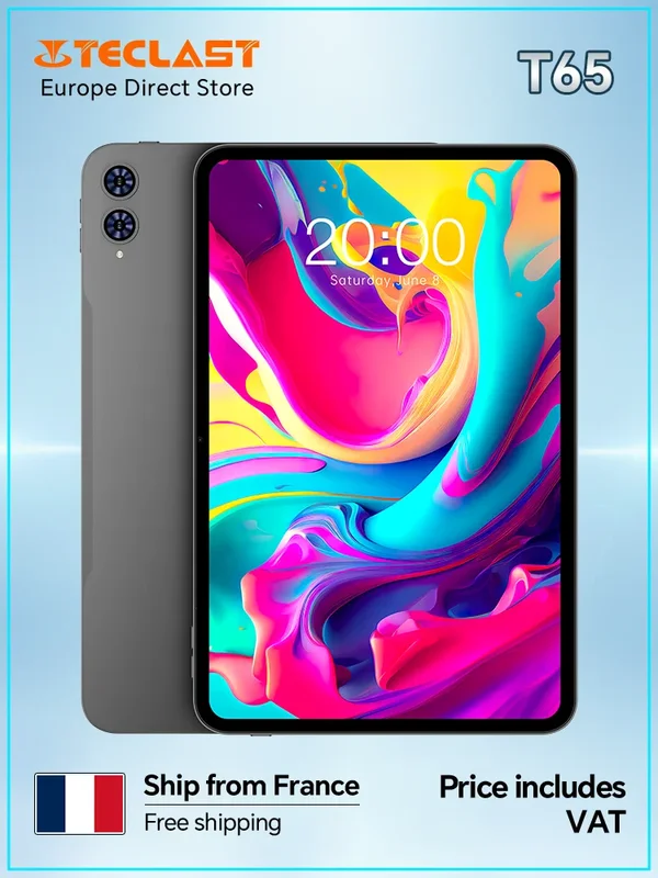 AliExpress - Teclast T65 13,4-inch tablet Android 16 120Hz IPS 26GB RAM (6GB+20GB) 128GB ROM T7280 8-core 4G LTE 8000mAh Type-C GPS 13MP camera