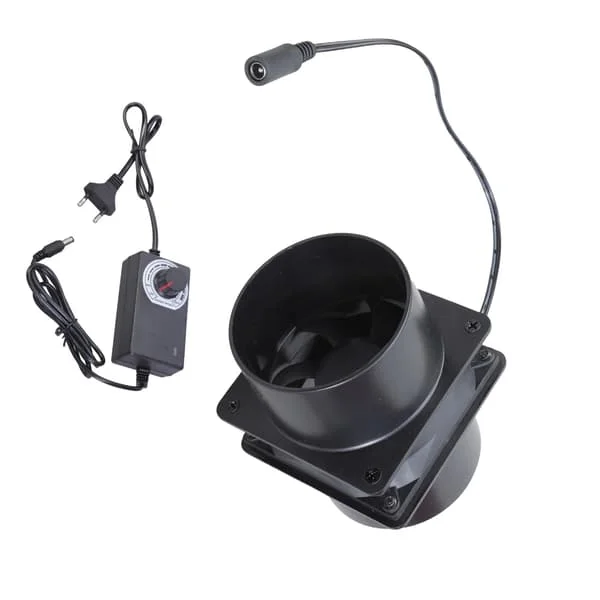 80mm Justerbar Hastighet Eksosvifte DC12V Ventilasjon Med Kanalplate