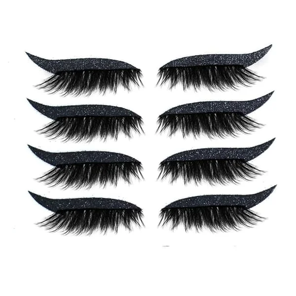 4 par vanntette gjenbrukbare eyeliner-øyevipper-klistremerker enkle å påføre og fjerne