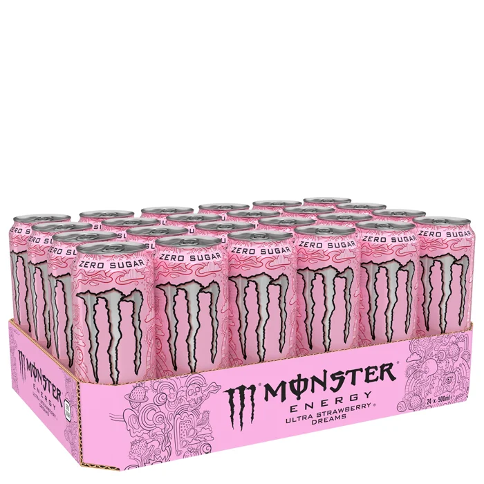 monster-energy 24 x Monster Energy Ultra, 50 cl Strawberry Dreams - Bodyman.dk