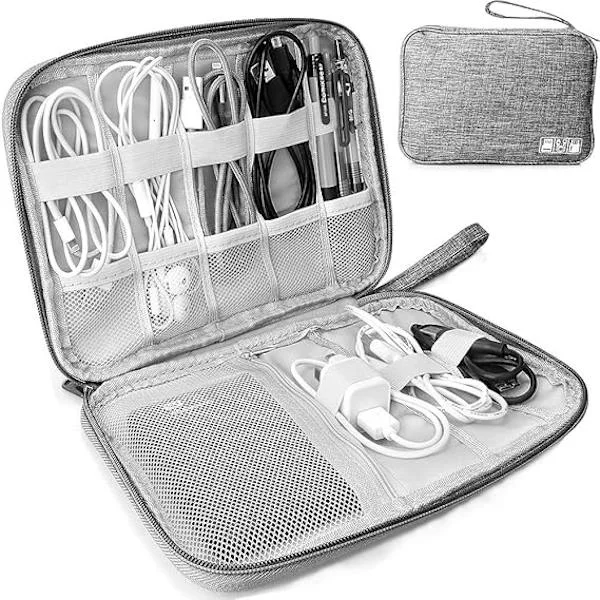 Elektroniktillbehör Organizer Väska Resekabel Organizer Väska Universal Bärbar Gadget Väska för USB-minne Laddare