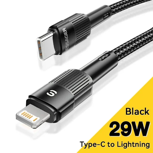 Essager USB C-kabel kompatibel med IPhone 14 13 12 11 pro Max XS 20W Snabbladdningskabel Datalinje Laddare kompatibel med iPad Mobiltelefon Sladd