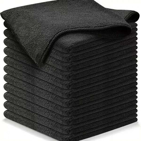 Rengjøringskluter - Mikrofiberkluter - 30x30cm - Oppvaskkluter - Kjøkkenkluter - 30x30cm - Sett med 12 - Egnet for vindu, rengjøring, ruter, bil