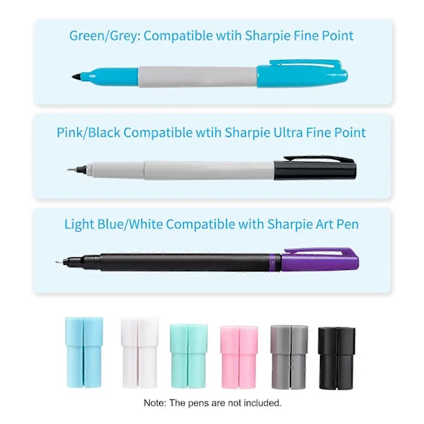 3 st pennadapterset markörhållare ersättning för Sharpie Fine Point Markers/Ultra Fine Point Markers