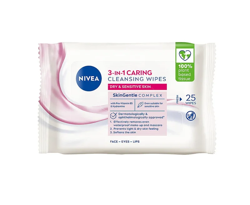 NIVEA Gentle Cleansing Wipe 25 pcs, Hudpleje, Renseprodukter, Renseservietter