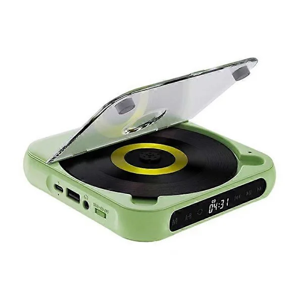 CD-soitin, kannettava CD-soitin Bluetooth-kaiuttimella, LED-näyttö, stereosoitin, seinään kiinnitettävä CD-musiikkisoitin