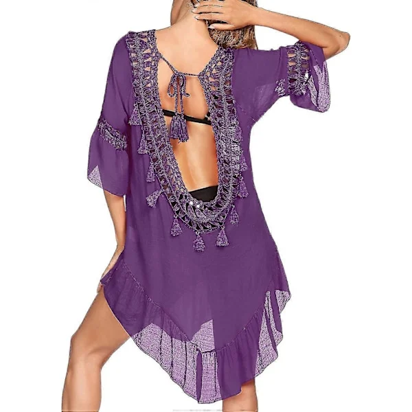 Badedragt Cover Up Dame Badedragt Kjole Plus Size Sexet Bikini Strand Tunika Top Sommer