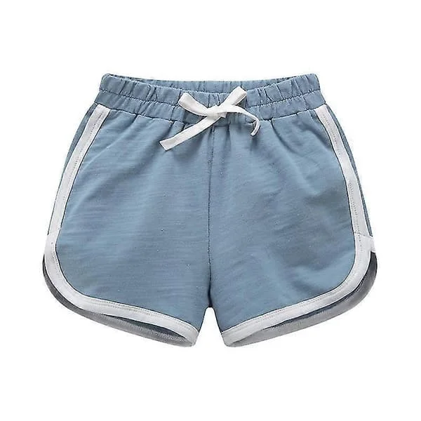 Pojkar Flickor 100% Bomull Sportshorts Sommar Kontrast Kantning Delfin Shorts Barn Atletisk Gym Kläder