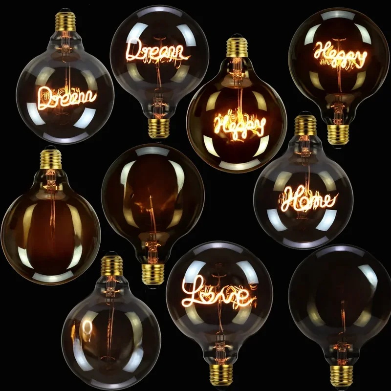 AliExpress - TIANFAN ampoule Led ampoule Vintage grand Globe Alphabet Filament 4W Dimmable 110V 220V ampoule Edison ampoule décorative