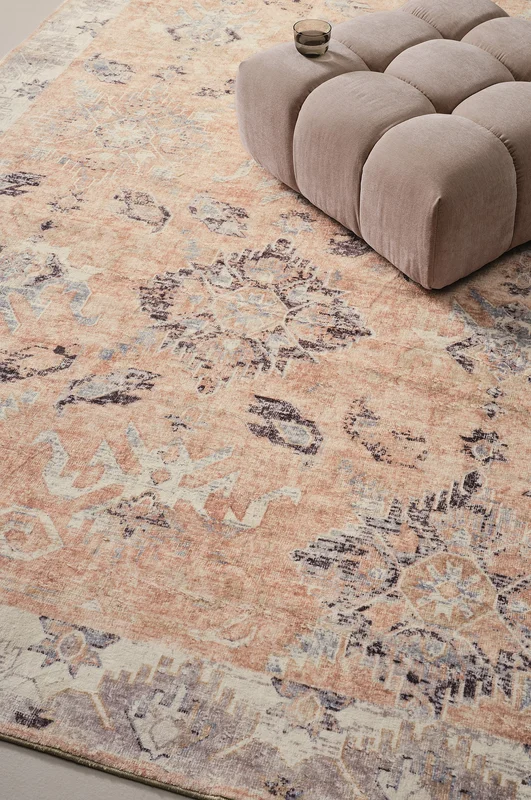Jotex - Laagpolig Vloerkleed 200x300 Cm Roze Roze - RIBSTON - Koop Laag- en hoogpolige & geknoopte vloerkleden bij Jotex