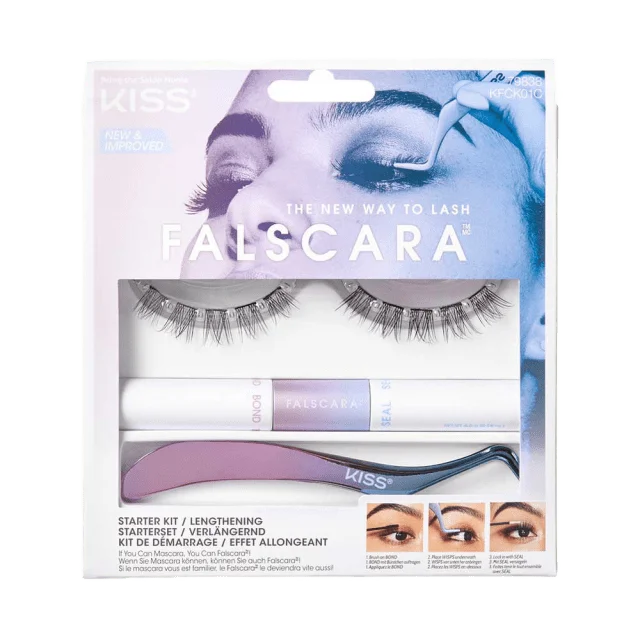 Kiss Falscara Starter Kit Lösögonfransar & färgning Dam ONESIZE