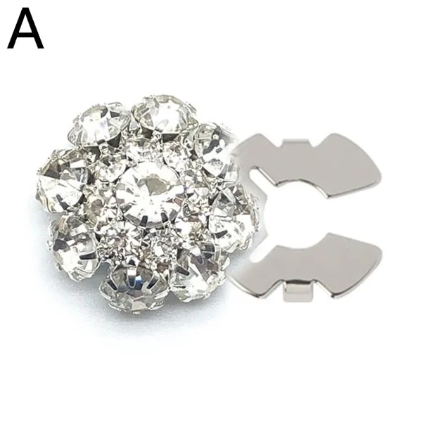 Rhinestone Knapovertræk, 5 ST Rhinestone Knapper til Dame Bluser, Aftagelige Skjorteknapsklemmer Knap Smykker, Krystal Fancy Knapper fø