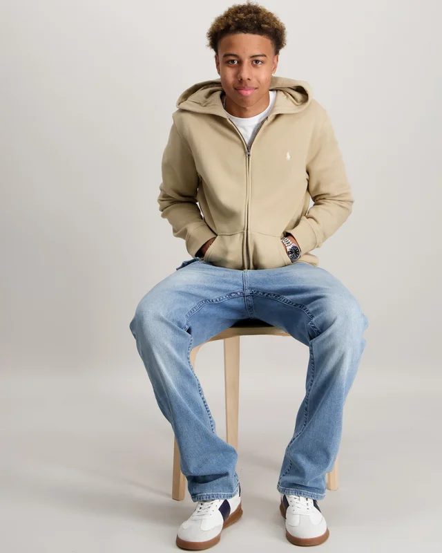 Polo Ralph Lauren SEASONAL FLEECE-LS FZ HOOD-TP-KNT Beige Hoodies Jongens - Kids Brand Store