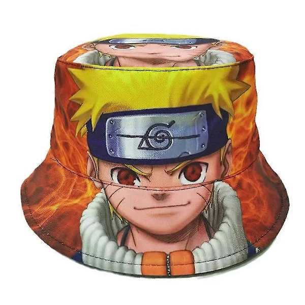 Anime Figurer Tryck Mössa Solhatt Barn Pojkar Flickor Bucket Hatt Fiskehatt Kepsar Gåva