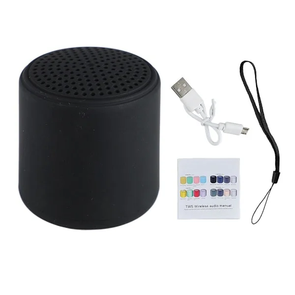 Mini Wireless Bluetooth Speaker Smart USB Rechargeable 400mah Waterproof Portable Speaker for Indoor Outdoor Black