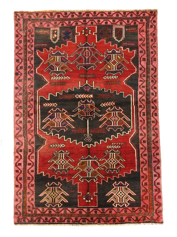 Orientalisk Zanjan Matta 155X200 Mörkröd/Svart (Ull, )