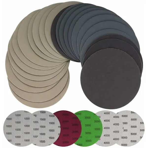 30 kpl 125 mm märkähiontapaperia, pyöreitä hiomalaikkoja, epäkeskohiomakone S{EE}