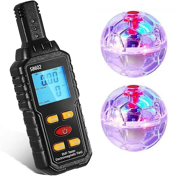 Ghost Equipment Kit, Emf Meter Med 2 Bevegelseslysende Catballs, Emf Meter Detektor Ghost Equipment