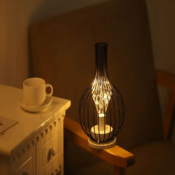 Retro Karaff Flaska Form Dekorativ LED-lampa, Skrivbord Bar Hörn Entré Trappa Dekorativ Belysning för Bar Vardagsrum Sovrum Kontor Restaurang