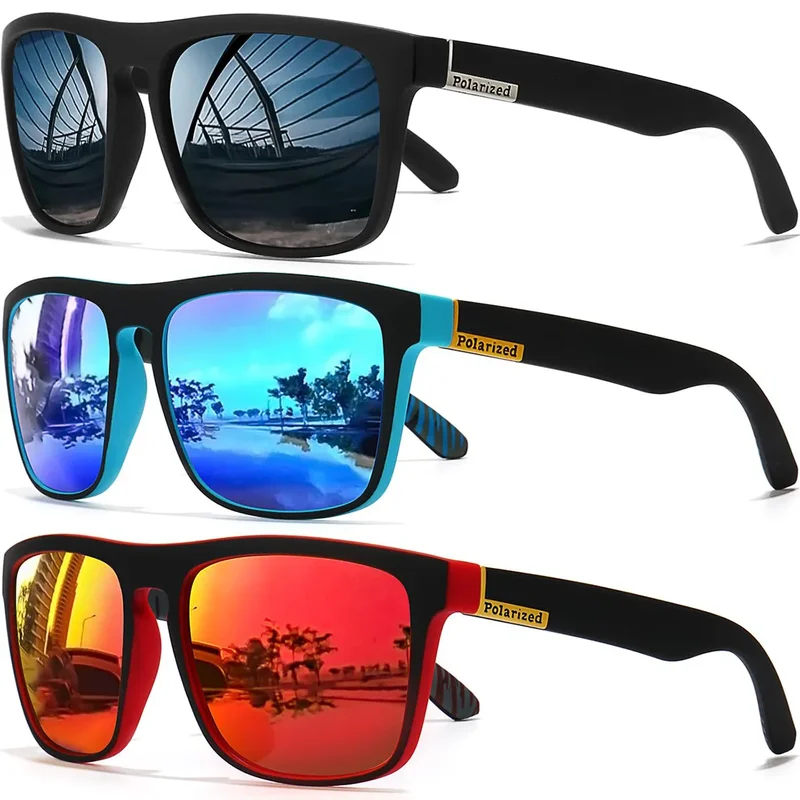 AliExpress - Schwarze polarisierte quadratische Sonnenbrille für Herren und Damen, modisch, klassisch, zum Fahren, für Outdoor-Sport, Radfahren, 