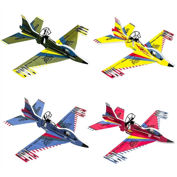 Flygande LED Segelflygplan Model Kit Hand Kasta Toy Barn Sommarpresent Familj Aktivitetsleksak