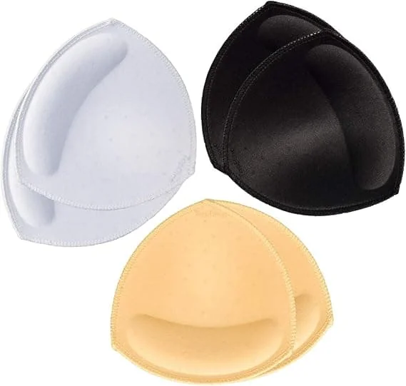 Pakke med 3 par store puter til bh, bikinier, avtagbar sports-bh