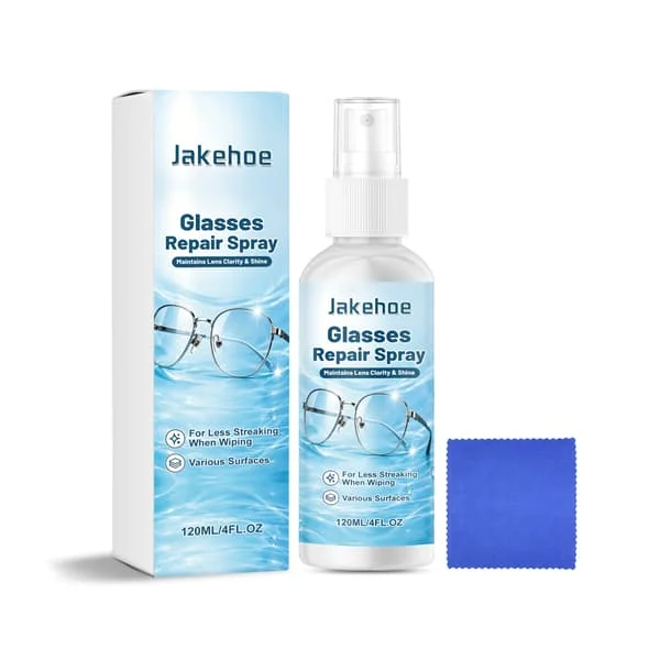 Glasögonspray för repvård rengör glasögon från fläckar och repor, förbättrar synen och skyddar ögonen.