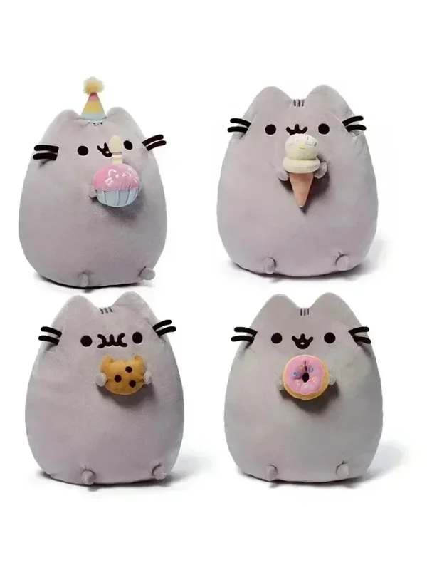 AliExpress - Nouvelle Peluche Pusheen Kawaii, Décoration de Chambre, Figurines Anime Chat en Peluche (Donut, Licorne, Croustille, Crème Glacée, Pizza,