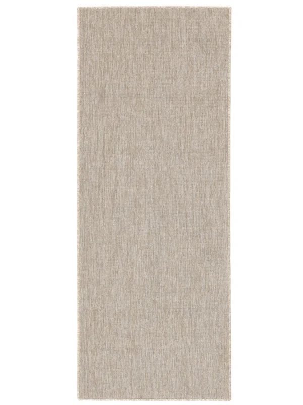 Tvättbar Inom- Och Utomhusmatta Enfärgad Cameron Beige Gångmatta Liten Oeko-Tex