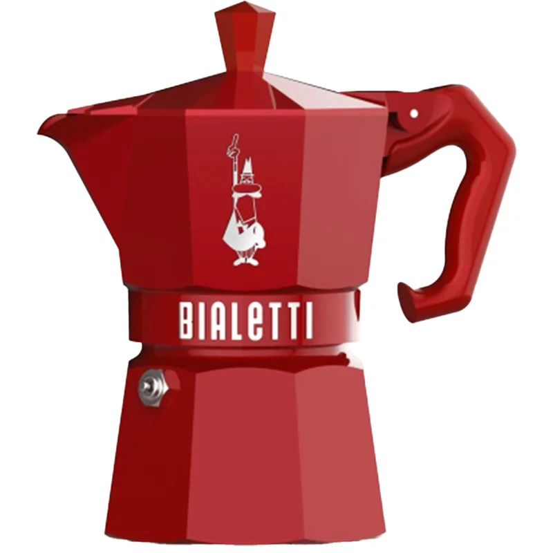 Bialetti Mokabryggare 3 koppar, röd | Kaffe > Kaffebryggare | Bagaren och Kocken