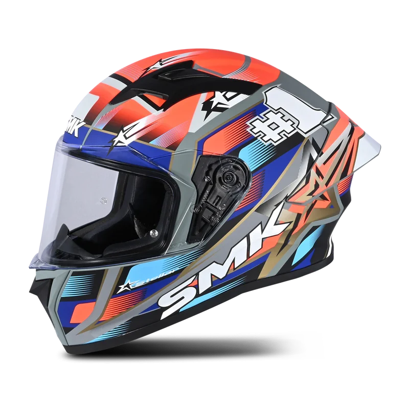 Casco Integral SMK Stellar Uno Sport Rojo/Azul XL