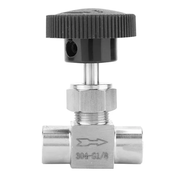 Stainless Steel Needle Valve BSPP Female Thread Type A for Water, Gas, and Oil Transfer