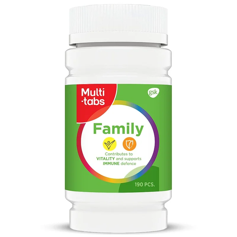 Spar 25% • Køb 2, Multi-tabs Family 190 tabl., Helse & Madvarer, Kosttilskud Til Mænd, Multivitaminer Til Mænd
