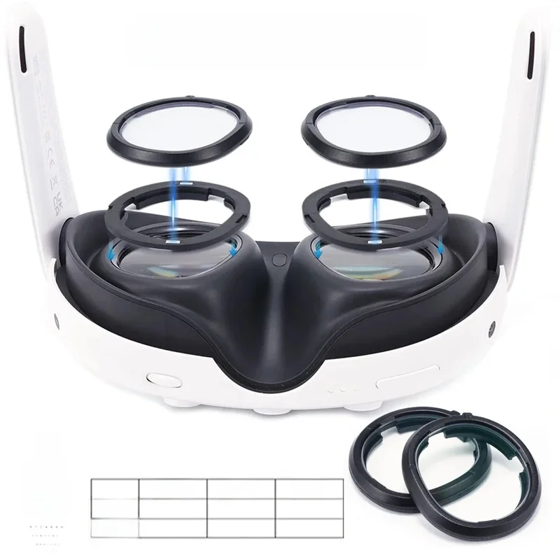 AliExpress - Für Quest 3 Objektiv Myopie Anti-Blau Anti-Glare Gläser Magnetische Brillen Rahmen VR Rezept Linsen Für Meta Quest 3 zubehör