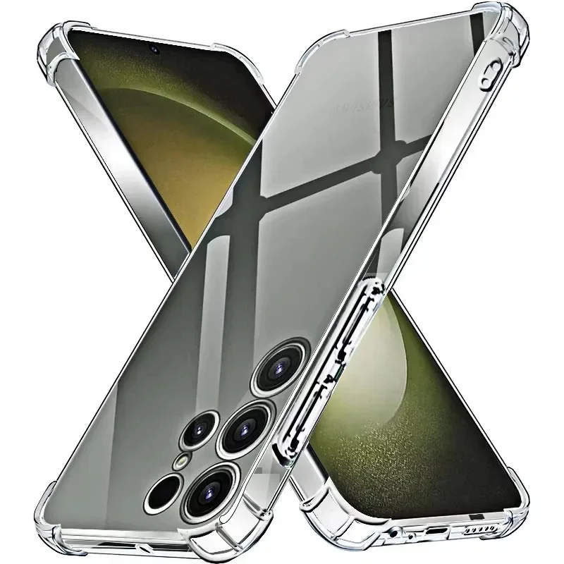 AliExpress - Schokbestendig Clear Silicone Soft Case Voor Samsung S25 S24 S23 S22 S21 Ultra plus note 20 Galaxy S 23 22 21 FE + Telefoon Gevallen 