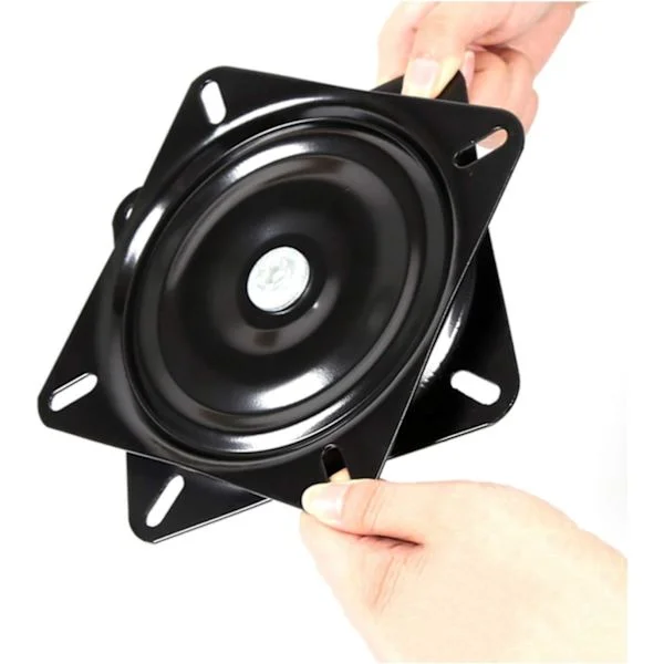 Lazy Susan neliönmuotoinen laakeri, 16 cm, kääntyvä pohja, huonekaluihin sohva TV ja baarituoli, musta