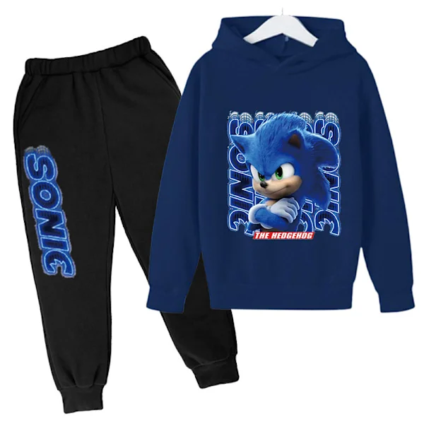 Børne- og Teenager Hoodie Træningsdragt med Sonic The Hedgehog