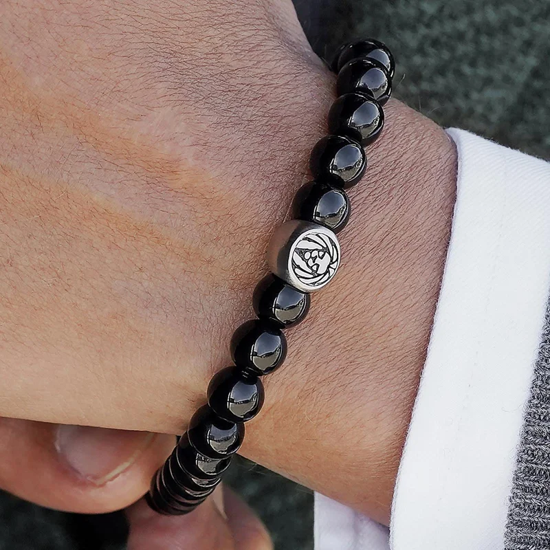 Black Onyx Bracelet for Men - Beaded bracelets
