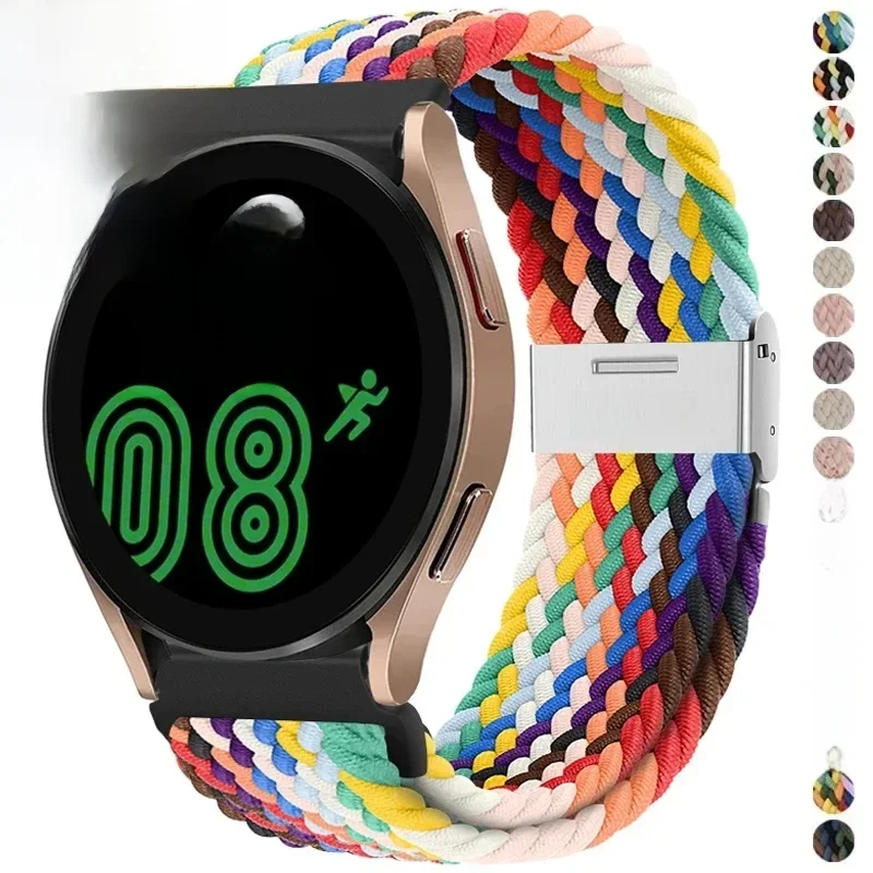 AliExpress - 20 mm 22 mm Nylonband für Samsung Galaxy Watch 6 5 4 40/44 mm 5Pro Active 2 Gear S3 geflochtenes elastisches Armband für Huawei GT2/3 