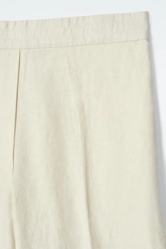 COS Femme Pantalon De Tailleur Droit En Lin in Jaune