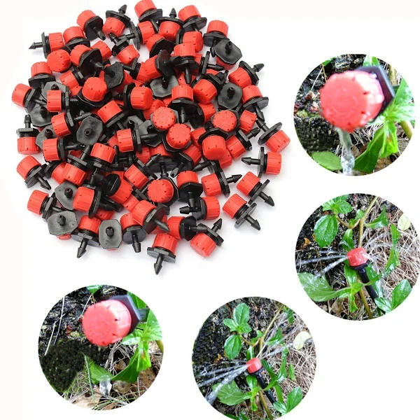 100 STK. Drypvanding Drypspredere, Havespredere Dyser, Automatisk Drypvanding 360° Justerbar DIY