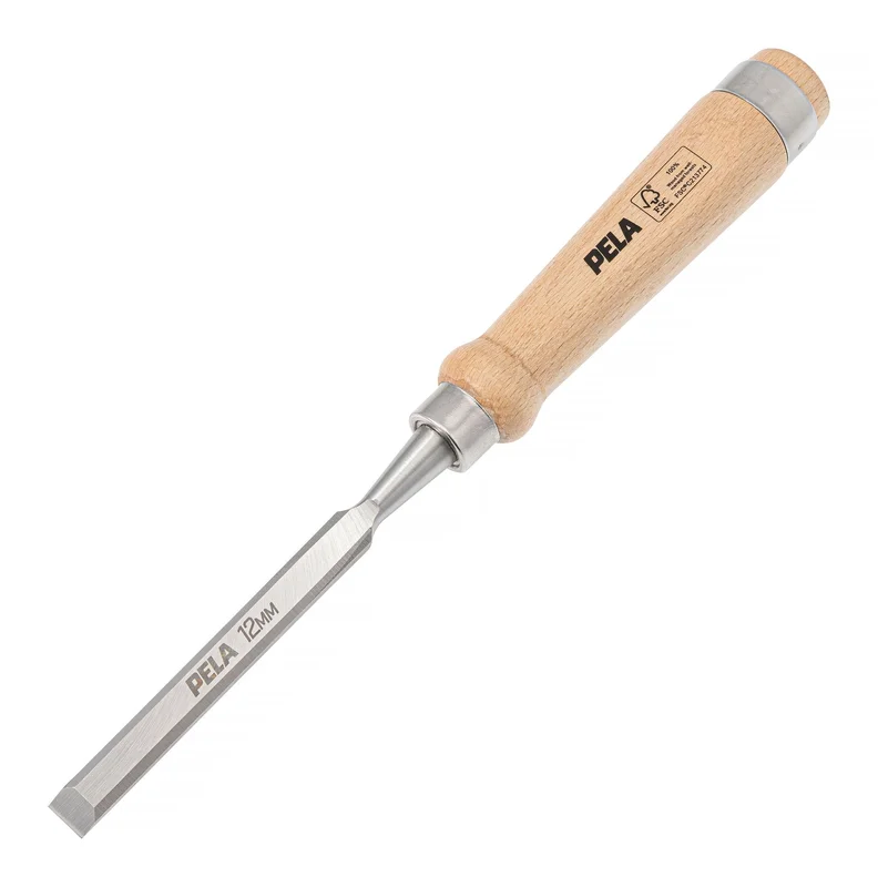 PELA 548289 Stämjärn med trähandtag 12 mm, Handverktyg
