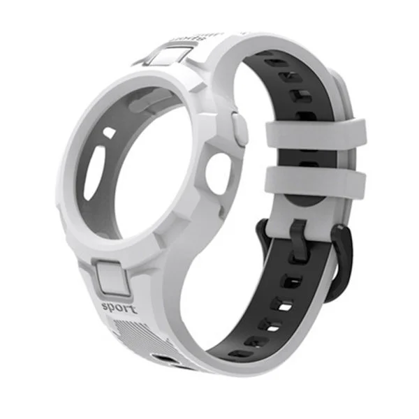 TPU Sportband Kompatibelt med Google Pixel Watch 2 / Google Pixel Watch med Integrerat Fodral White+Black