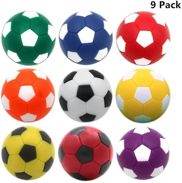 9 stk. fotballbordballer 1,42 tommer bordfotballballer for fotballbordspill fotballtilbehør