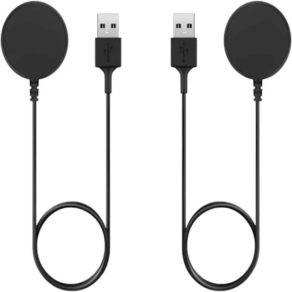 [2-pakning, 1 meter] Lader for Samsung Galaxy Watch 7/6/6 Classic/5/5 Pro/Ultra/FE, Galaxy Watch 4/3/Active 2/Active Hurtiglading