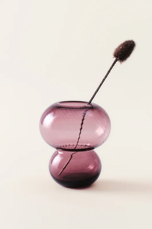 Jotex - Wazon Szklany - Wysokość 19,5 Cm Bordo - BUBBLAN - Kup Wazony firmy Jotex